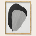 Black and gray abstract shape Serving Tray Gallery Image 1