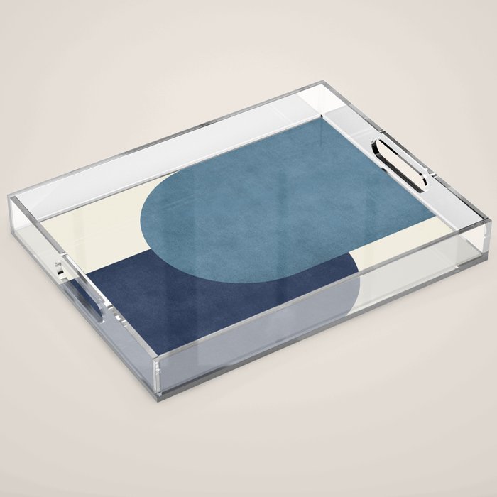 Halfmoon Colorblock - Blue Acrylic Tray Gallery Image 1