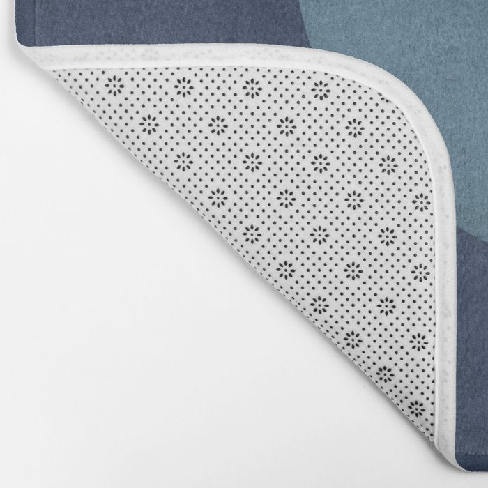 Halfmoon Colorblock - Blue Bath Mat Gallery Image 2