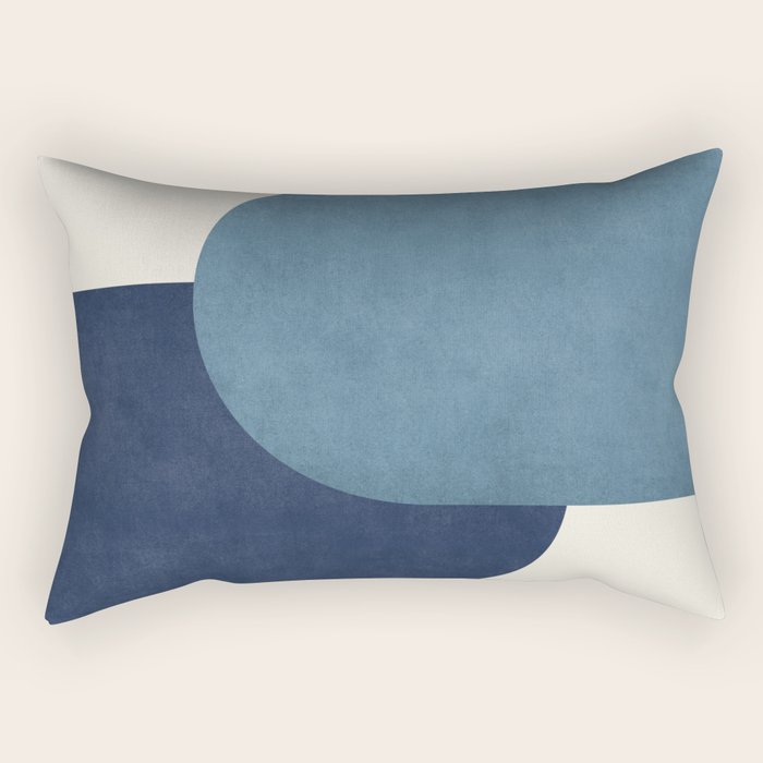 Halfmoon Colorblock - Blue Rectangular Pillow Gallery Image 2