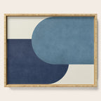 Halfmoon Colorblock - Blue Serving Tray Gallery Image 1