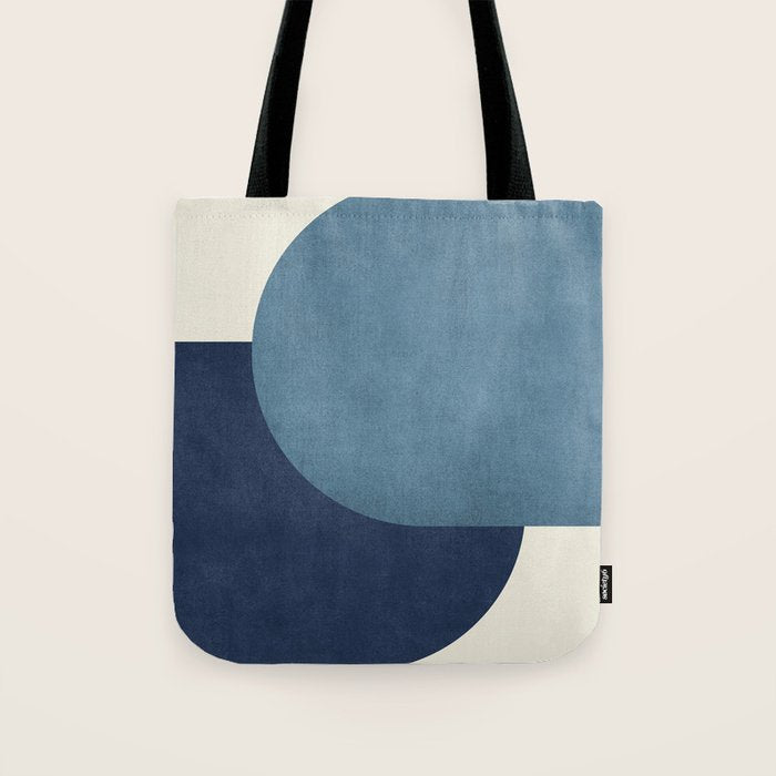 Halfmoon Colorblock - Blue Tote Bag Gallery Image 1