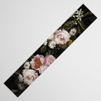 Antique Botanical Roses And  Chamomile Midnight Garden Table Runner Gallery Image 3