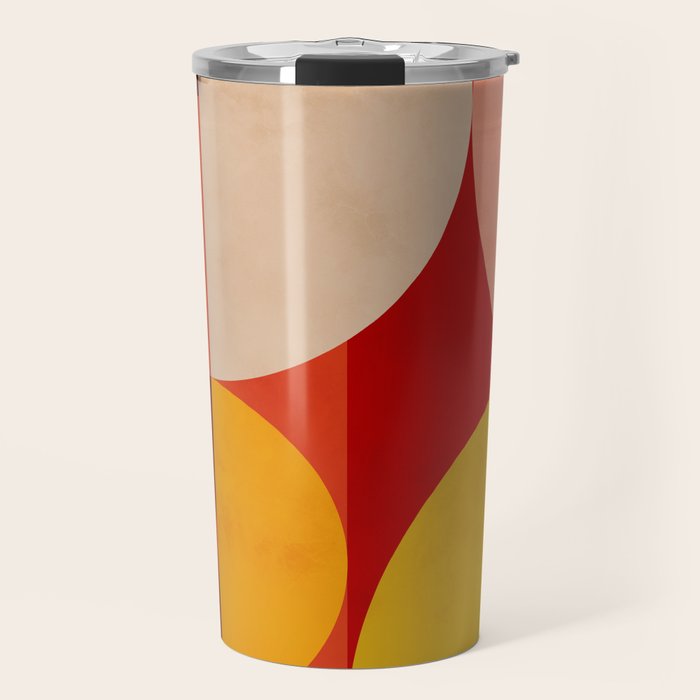 shapes of red mid century art Travel Mug Gallery Image 1