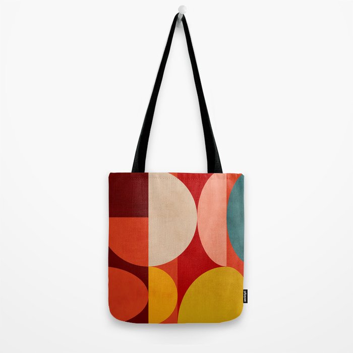 shapes of red mid century art Tote Bag Gallery Image 2