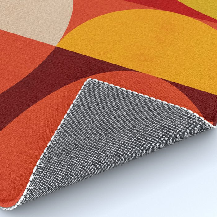 shapes of red mid century art Rug Gallery Image 4