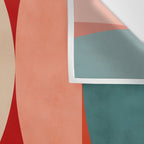 shapes of red mid century art Wall Tapestry Gallery Image 3