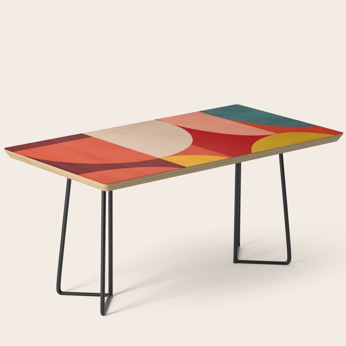 shapes of red mid century art Coffee Table Gallery Image 1