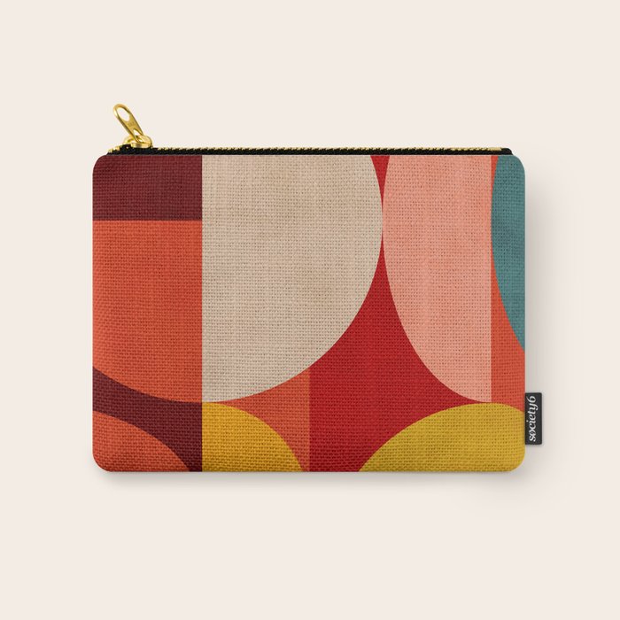 shapes of red mid century art Carry All Pouch Gallery Image 1
