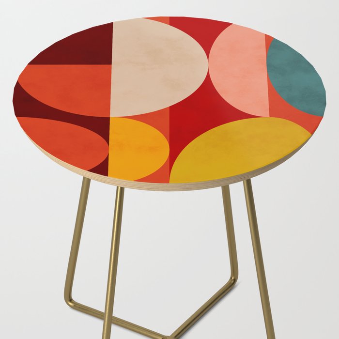 shapes of red mid century art Side Table Gallery Image 2