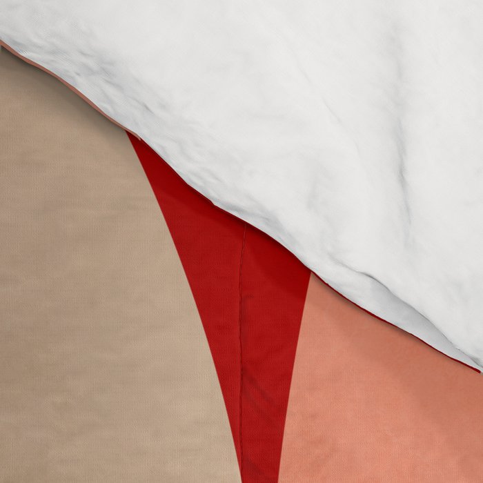 shapes of red mid century art Comforter Gallery Image 4