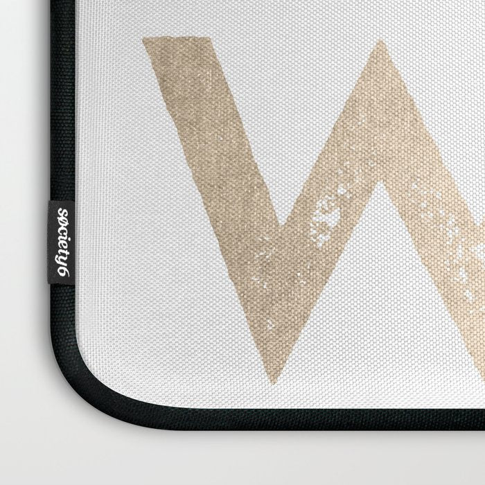 Stay Wild White Gold Quote Laptop Sleeve Gallery Image 3
