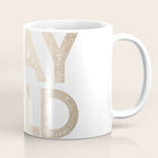Stay Wild White Gold Quote Coffee Mug Gallery Image 1