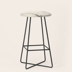 Swans in Ink - Elegant Minimalist Art Stool Gallery Image 1