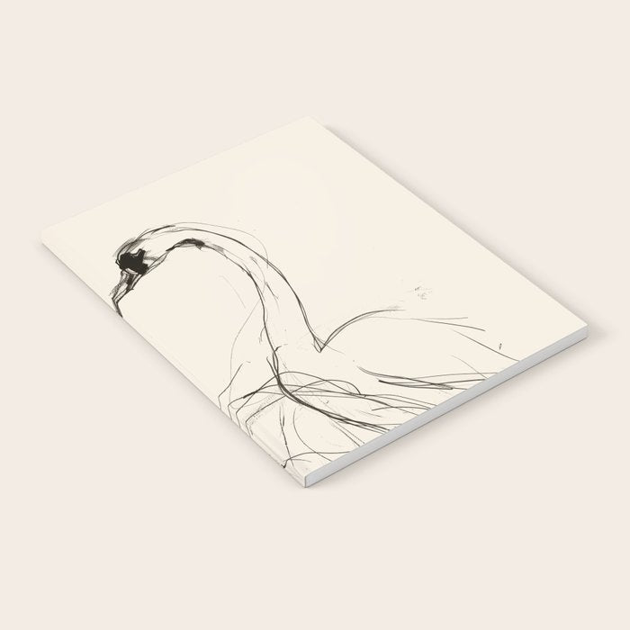 Swans in Ink - Elegant Minimalist Art Notebook Gallery Image 2