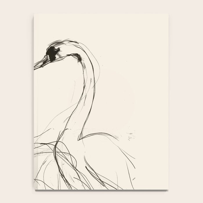 Swans in Ink - Elegant Minimalist Art Notebook Gallery Image 4