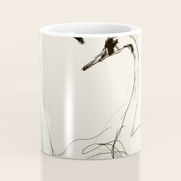Swans in Ink - Elegant Minimalist Art Coffee Mug Gallery Image 4