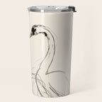 Swans in Ink - Elegant Minimalist Art Travel Mug Gallery Image 2