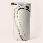 Swans in Ink - Elegant Minimalist Art Travel Mug Gallery Image 3