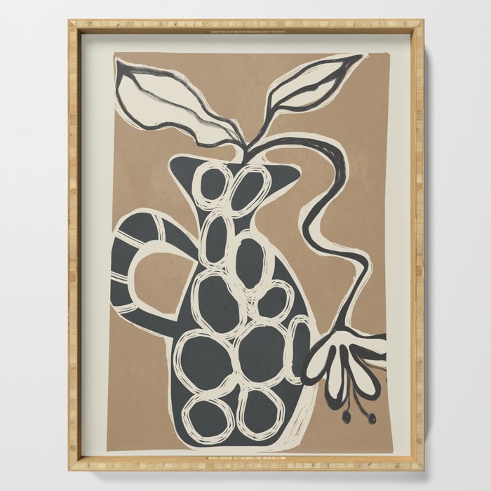 Abstract Botany 2 Serving Tray Gallery Image 1