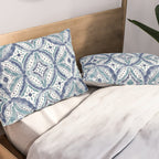 Boho Indigo Damask B Pillow Sham Gallery Image 2