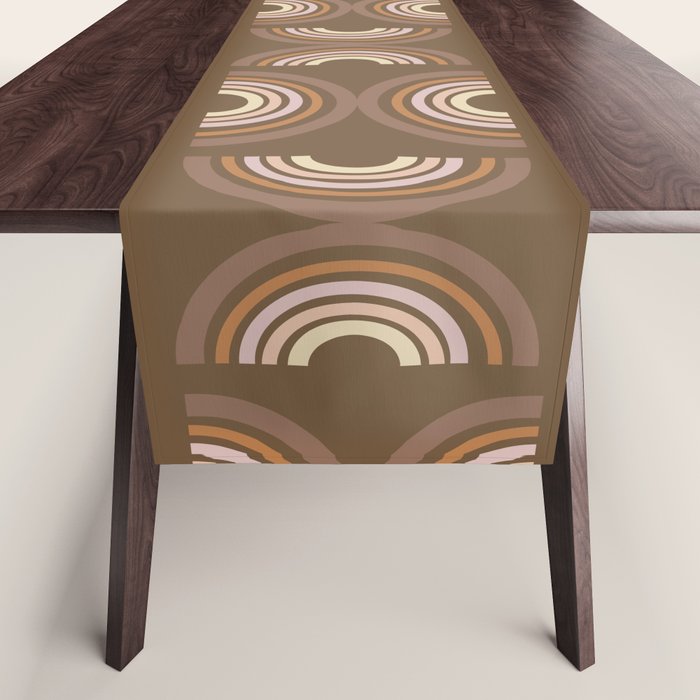 Retro Arches in Brown Table Runner Gallery Image 1