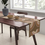 Retro Arches in Brown Table Runner Gallery Image 2