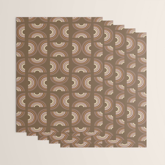 Retro Arches in Brown Wrapping Paper Gallery Image 3