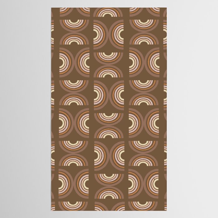 Retro Arches in Brown Tablecloth Gallery Image 2
