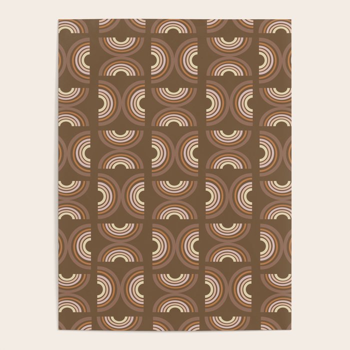 Retro Arches in Brown Poster Gallery Image 1