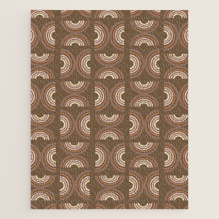 Retro Arches in Brown Jigsaw Puzzle Gallery Image 1