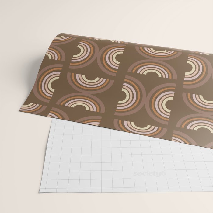 Retro Arches in Brown Wrapping Paper Gallery Image 2