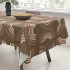 Retro Arches in Brown Tablecloth Gallery Image 3
