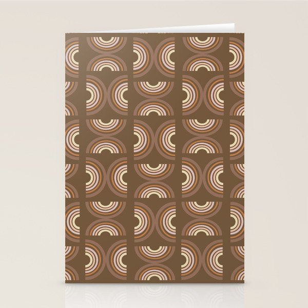 Retro Arches in Brown Stationery Card Gallery Image 2