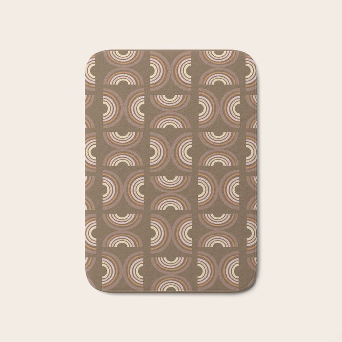 Retro Arches in Brown Bath Mat Gallery Image 1