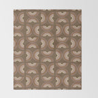 Retro Arches in Brown Throw Blanket Gallery Image 2