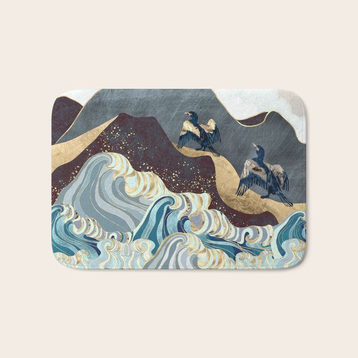 Metallic Waves Bath Mat Gallery Image 1