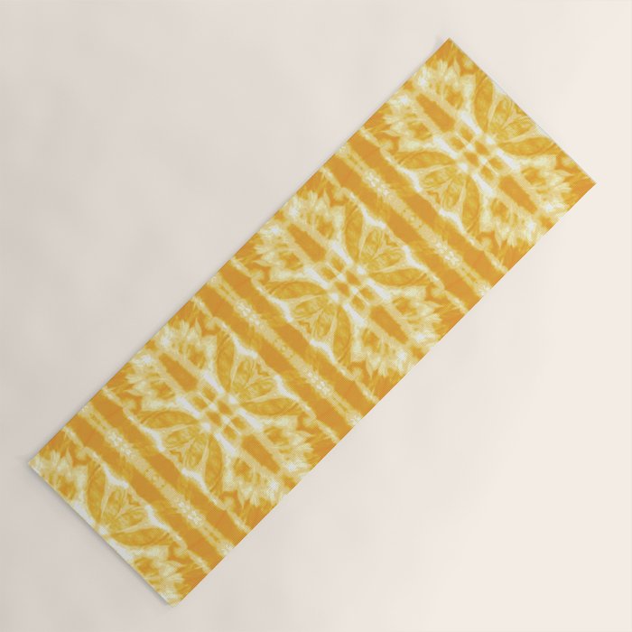 Yellow Tie Dye Twos Yoga Mat Gallery Image 1