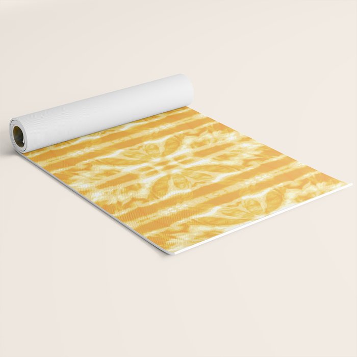 Yellow Tie Dye Twos Yoga Mat Gallery Image 2