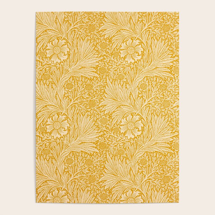 William Morris Marigold Golden Yellow Poster Gallery Image 1