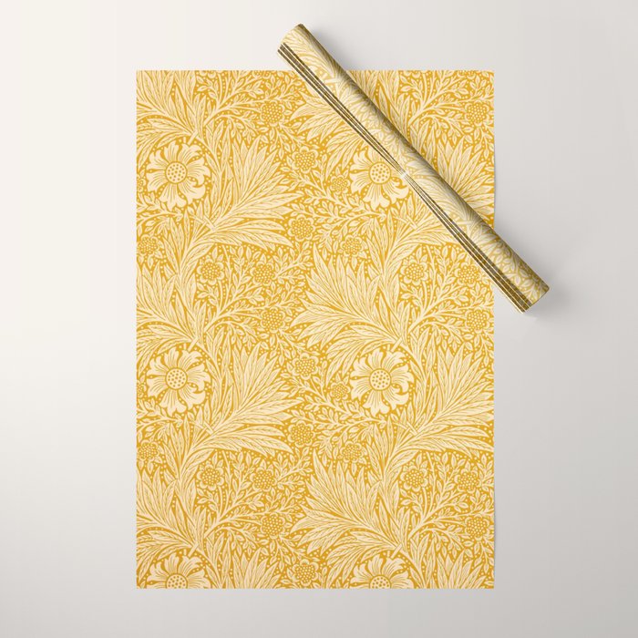 William Morris Marigold Golden Yellow Wrapping Paper Gallery Image 1