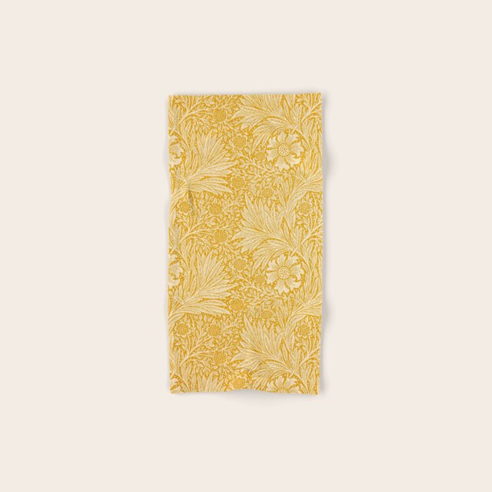 William Morris Marigold Golden Yellow Bath Towel Gallery Image 1