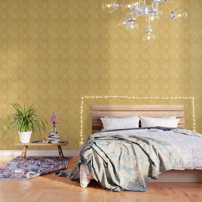 William Morris Marigold Golden Yellow Wallpaper Gallery Image 3