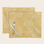 William Morris Marigold Golden Yellow Placemat Gallery Image 1
