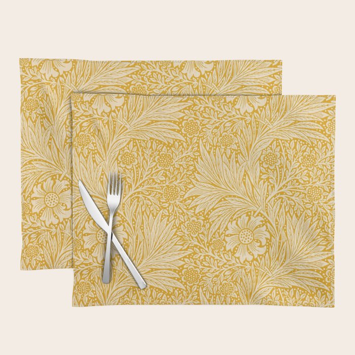 William Morris Marigold Golden Yellow Placemat Gallery Image 1