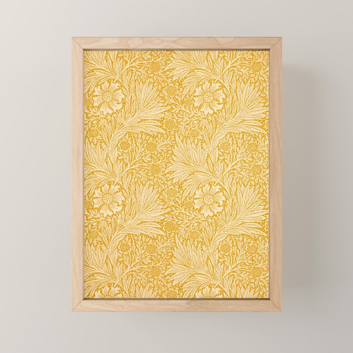 William Morris Marigold Golden Yellow Mini Art Print Gallery Image 1
