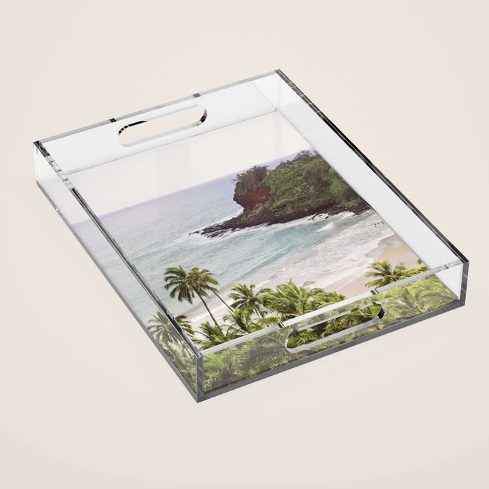 Tropical Paradise - Hawaii Beach Photography Acrylic Tray Gallery Image 1