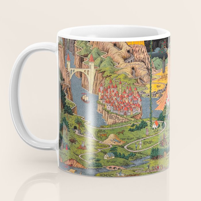The land of make believe. Published by Jaro Hess 1930 Cornucopia of Fairy Tales Detailed Labeled Map Fun Magical Fantasy Art Coffee Mug Gallery Image 3