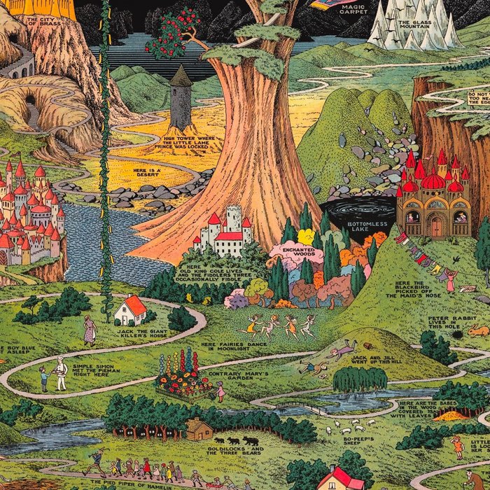 The land of make believe. Published by Jaro Hess 1930 Cornucopia of Fairy Tales Detailed Labeled Map Fun Magical Fantasy Art Coffee Mug Gallery Image 2