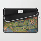 The land of make believe. Published by Jaro Hess 1930 Cornucopia of Fairy Tales Detailed Labeled Map Fun Magical Fantasy Art Laptop Sleeve Gallery Image 2